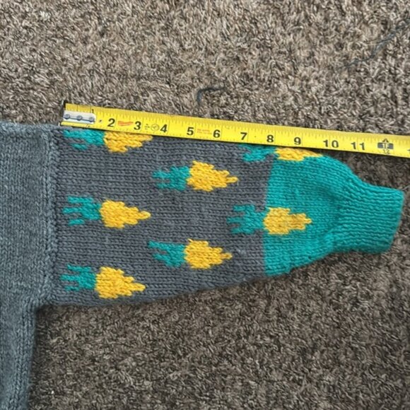 Handmade Bunny Easter Sweater With Hood Carrots - Picture 12 of 13